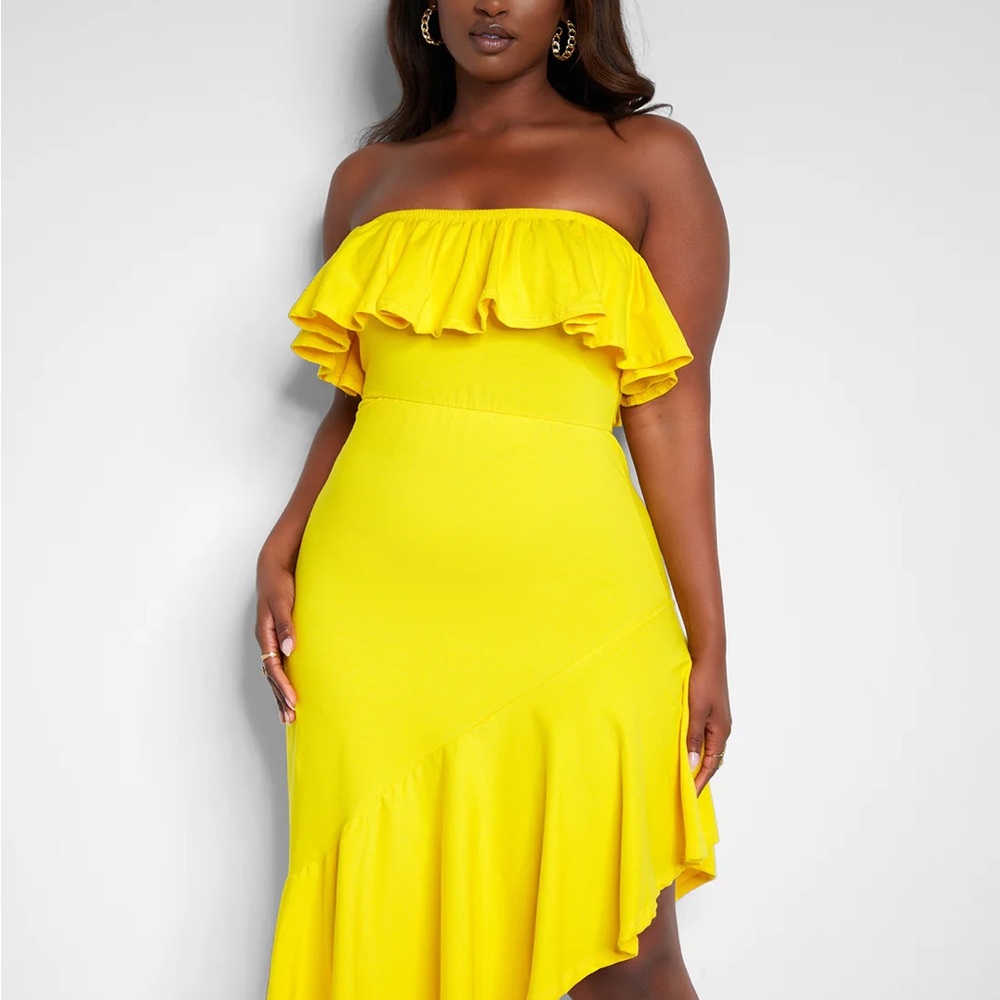 Rebdolls of Sunshine Ruffled Sleeveless Yellow Dress Size 2X NWT - Picture 4 of 16